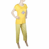 Women's 2 Piece Night Suit - Yellow, Women, Night Suit, Chase Value, Chase Value