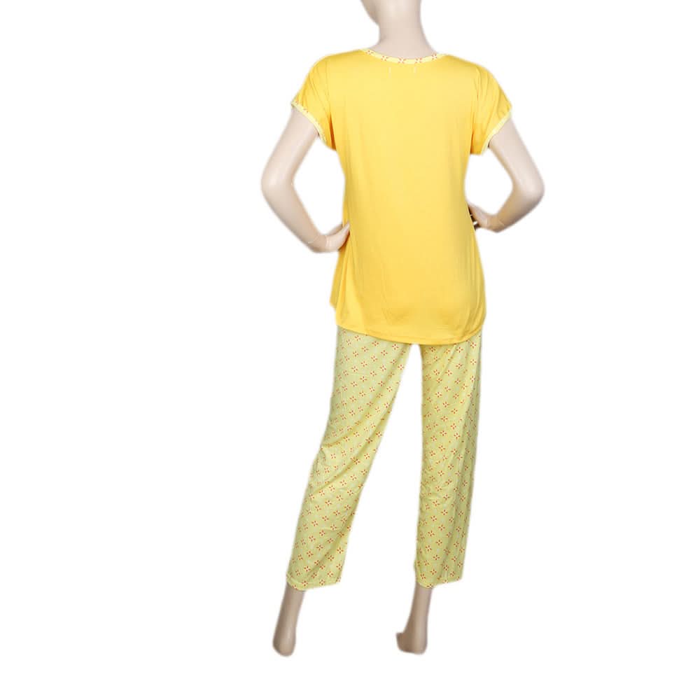 Women's 2 Piece Night Suit - Yellow, Women, Night Suit, Chase Value, Chase Value