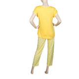 Women's 2 Piece Night Suit - Yellow, Women, Night Suit, Chase Value, Chase Value