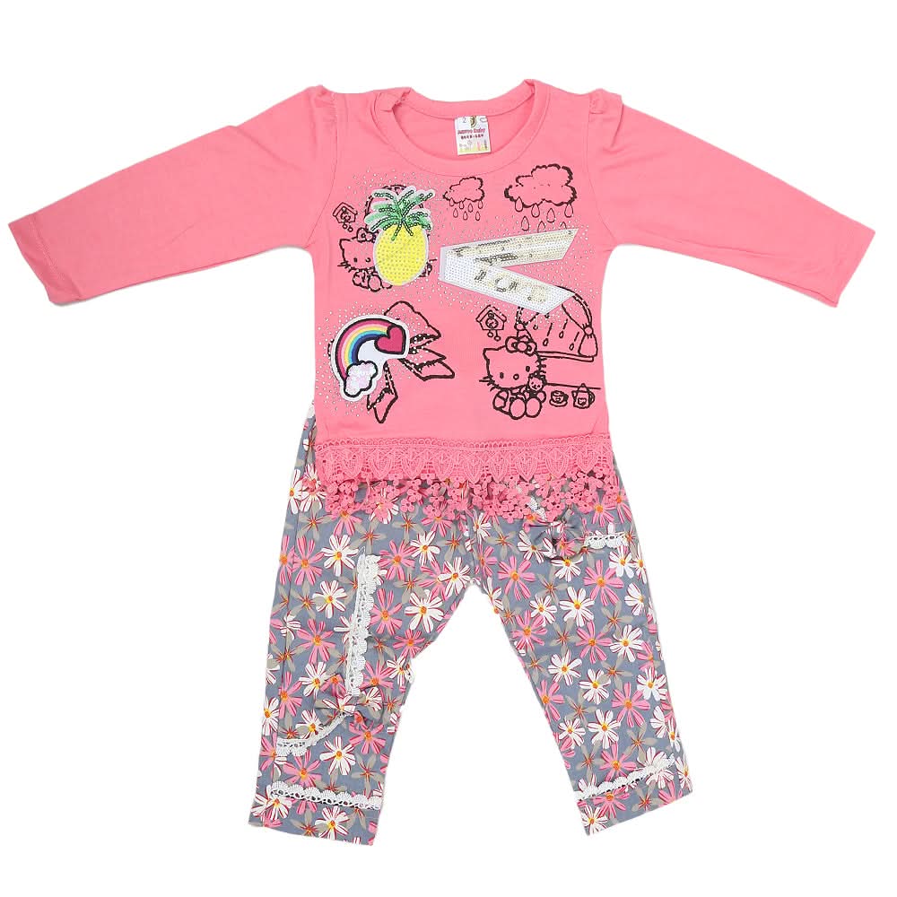 Newborn Girls Full Sleeve Suit - Pink, Kids, NB Girls Sets And Suits, Chase Value, Chase Value