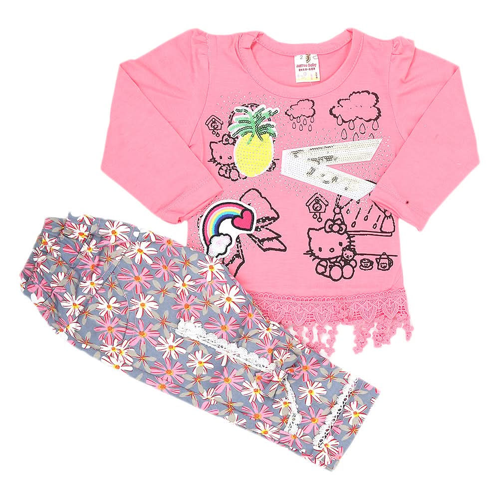 Newborn Girls Full Sleeve Suit - Pink, Kids, NB Girls Sets And Suits, Chase Value, Chase Value