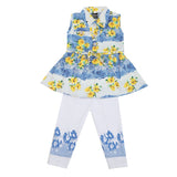 Girls Half Sleeves Tights Suit - Blue, Kids, Girls Sets And Suits, Chase Value, Chase Value