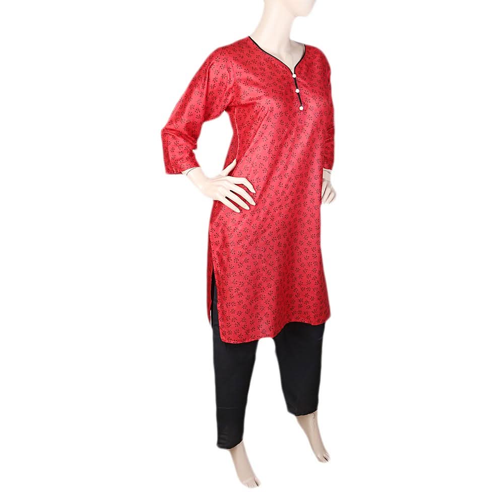 Women's 2 Piece Suit Lawn - Red, Women, Shalwar Suits, Chase Value, Chase Value