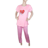 Women's 2 Piece Night Suit - Light Pink, Women, Night Suit, Chase Value, Chase Value