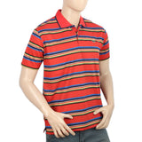 Men's Yarn Dyed Half Sleeves Polo T-Shirt - Red, Men, T-Shirts And Polos, Chase Value, Chase Value