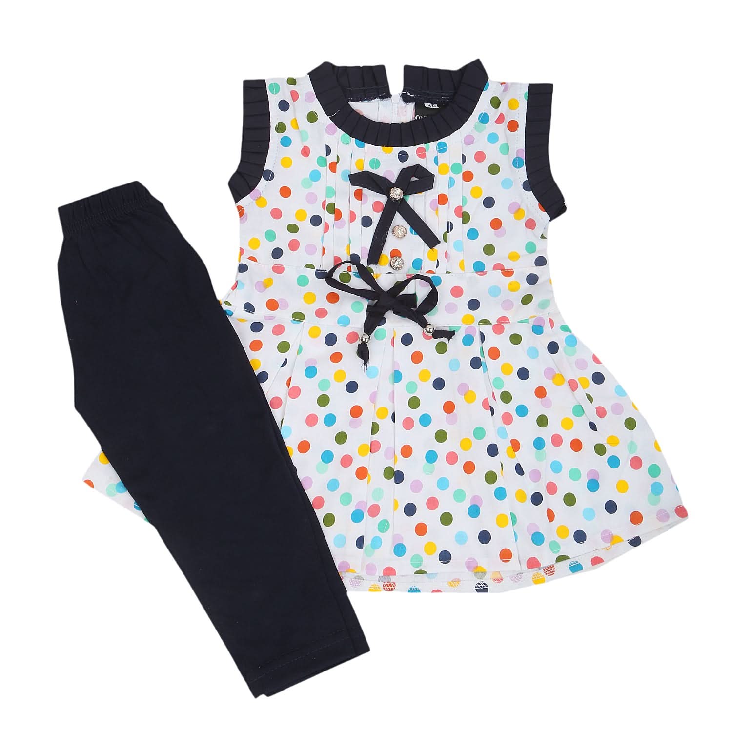 Girls Half Sleeves Tights Suit - Navy Blue, Kids, Girls Sets And Suits, Chase Value, Chase Value