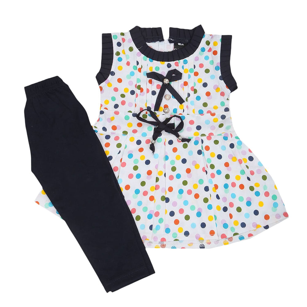 Girls Half Sleeves Tights Suit - Navy Blue, Kids, Girls Sets And Suits, Chase Value, Chase Value