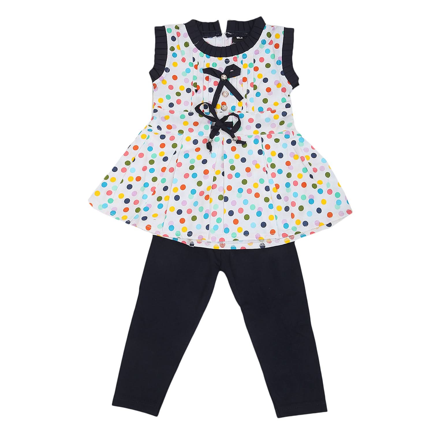 Girls Half Sleeves Tights Suit - Navy Blue, Kids, Girls Sets And Suits, Chase Value, Chase Value