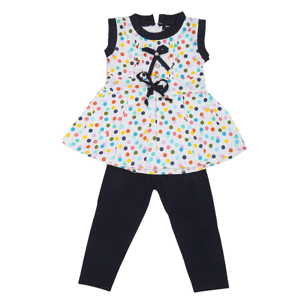 Girls Half Sleeves Tights Suit - Navy Blue, Kids, Girls Sets And Suits, Chase Value, Chase Value