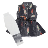 Girls Half Sleeves Tights Suit - Grey, Kids, Girls Sets And Suits, Chase Value, Chase Value