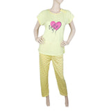 Women's 2 Piece Night Suit - Yellow, Women, Night Suit, Chase Value, Chase Value
