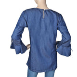 Women's Denim Woven Top - Blue, Women, T-Shirts And Tops, Chase Value, Chase Value