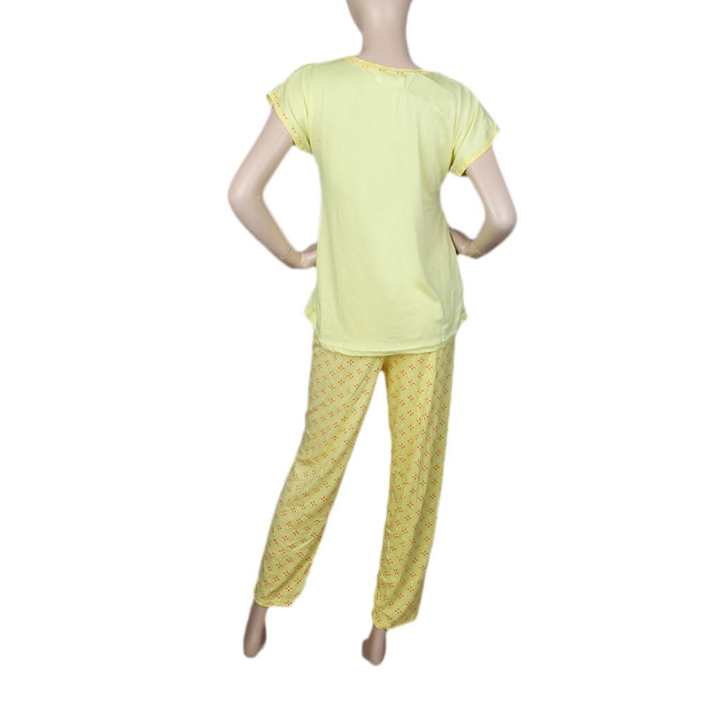 Women's 2 Piece Night Suit - Yellow, Women, Night Suit, Chase Value, Chase Value