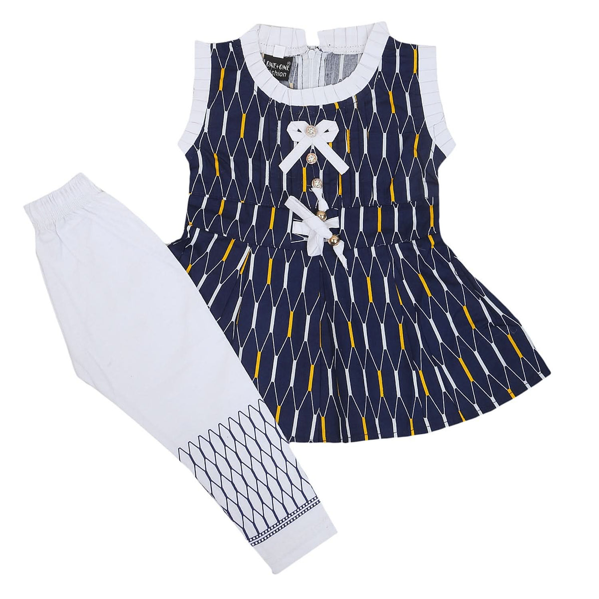 Girls Half Sleeves Tights Suit - Navy Blue, Kids, Girls Sets And Suits, Chase Value, Chase Value