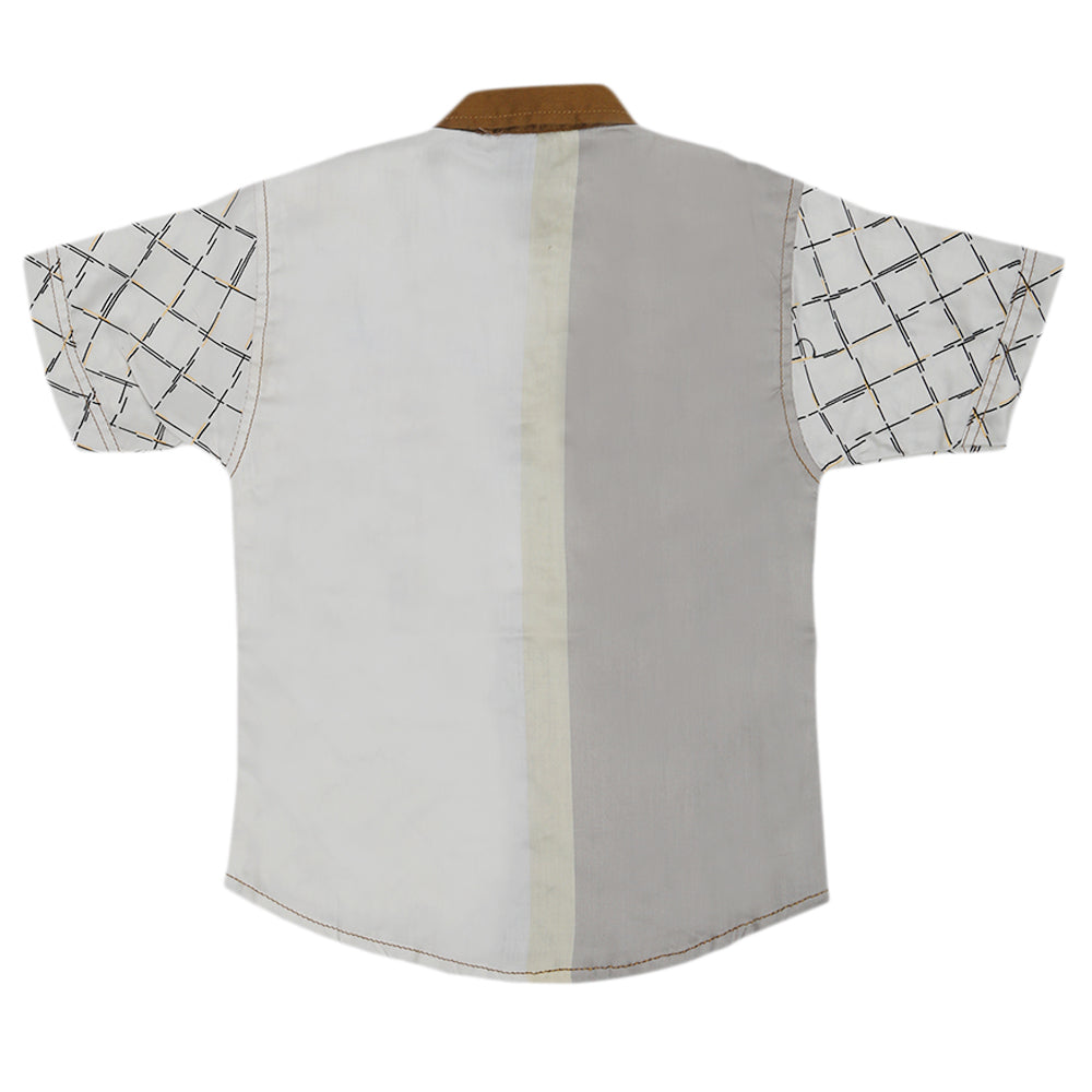 Boys Half Sleeves Casual Shirt - Camel, Kids, Boys Shirts, Chase Value, Chase Value