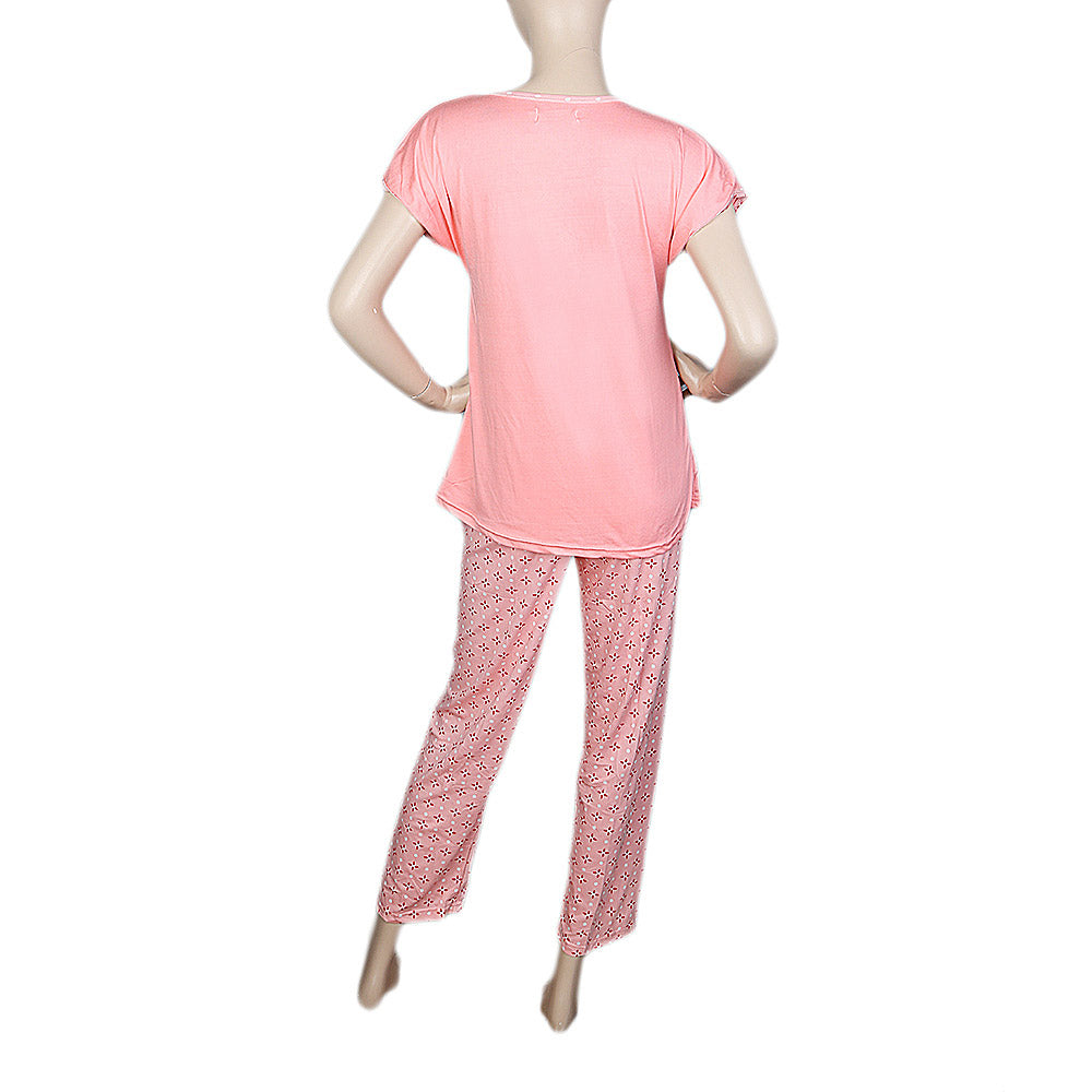 Women's 2 Piece Night Suit - Pink, Women, Night Suit, Chase Value, Chase Value