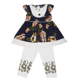 Girls Half Sleeves Tights Suit - Navy Blue, Kids, Girls Sets And Suits, Chase Value, Chase Value