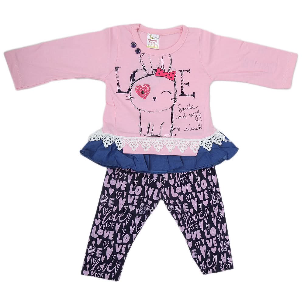 Newborn Girls Full Sleeve Suit (349) - Pink, Kids, NB Girls Sets And Suits, Chase Value, Chase Value
