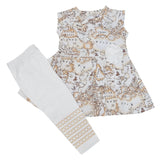 Girls Half Sleeves Tights Suit - Brown, Kids, Girls Sets And Suits, Chase Value, Chase Value