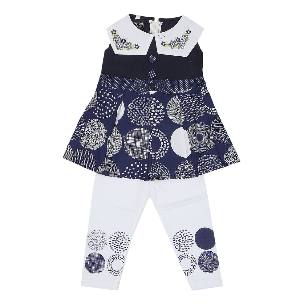 Girls Half Sleeves Tights Suits 376 - Navy Blue, Kids, Girls Sets And Suits, Chase Value, Chase Value