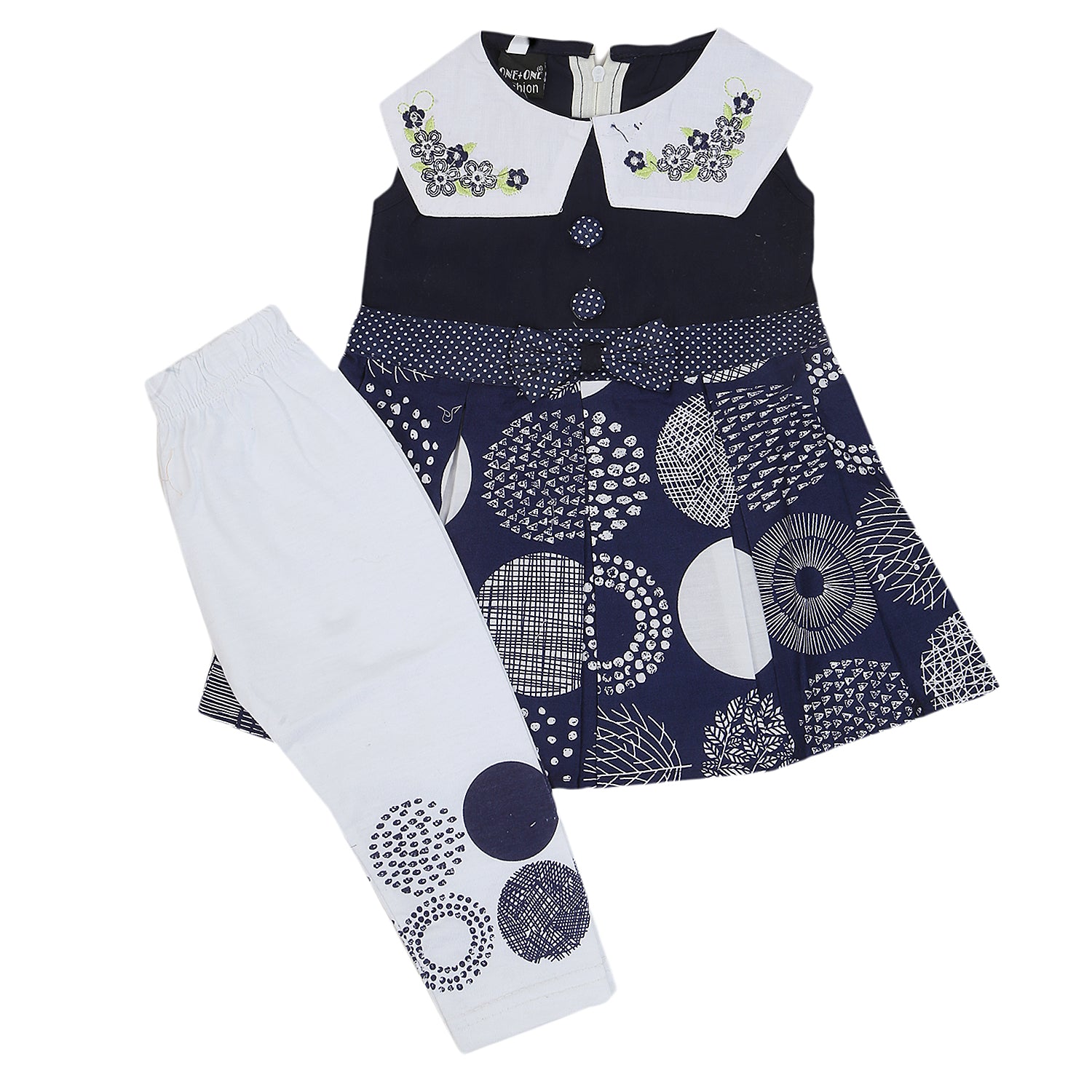 Girls Half Sleeves Tights Suits 376 - Navy Blue, Kids, Girls Sets And Suits, Chase Value, Chase Value