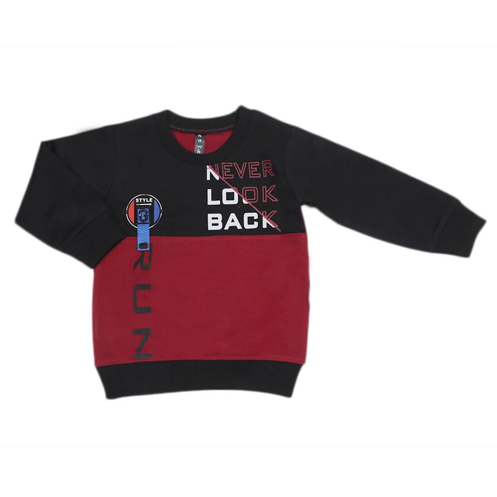 Boys Full Sleeves Terry T-Shirt - Maroon, Kids, Boys T-Shirts, Chase Value, Chase Value