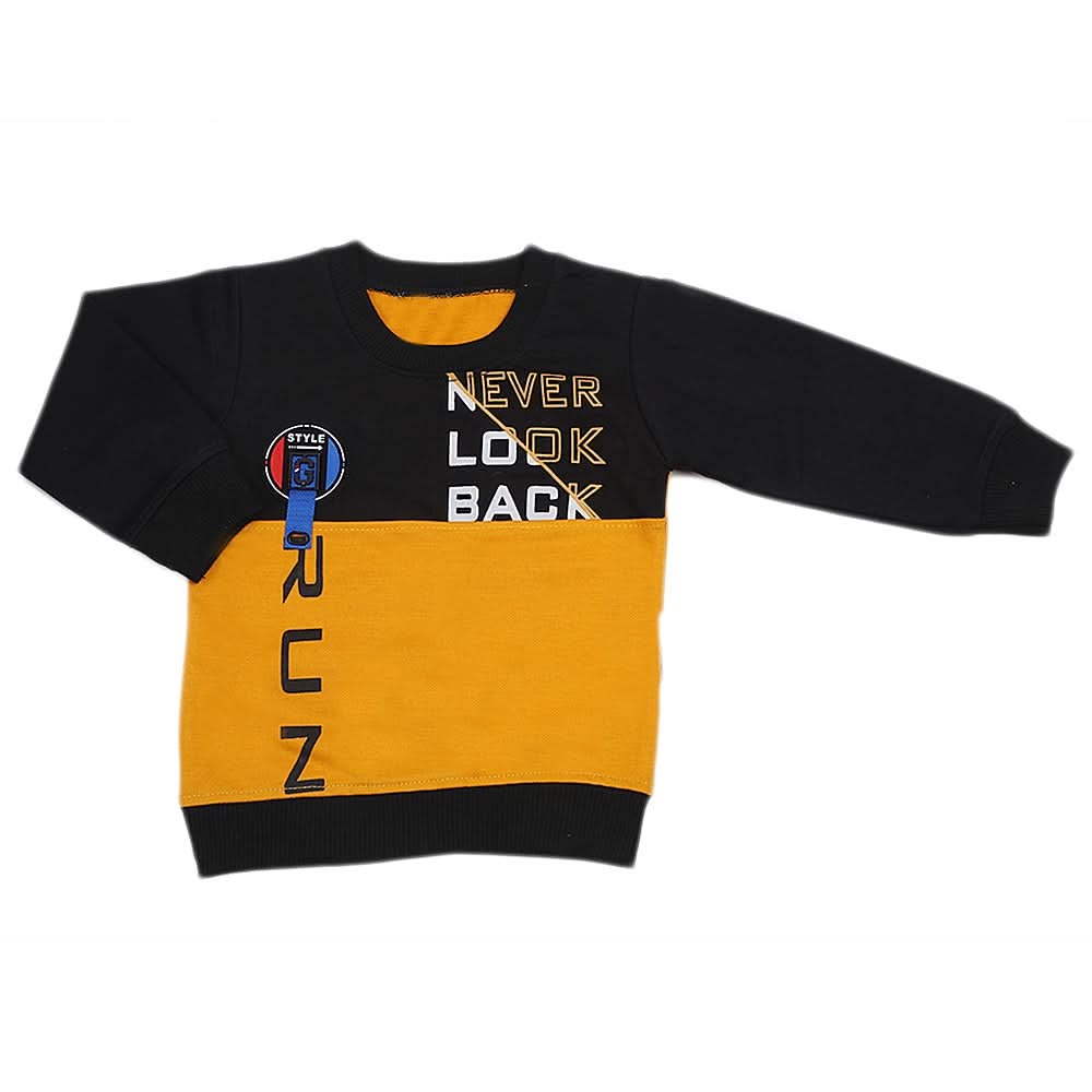 Boys Full Sleeves Terry T-Shirt - Mustard, Kids, Boys T-Shirts, Chase Value, Chase Value