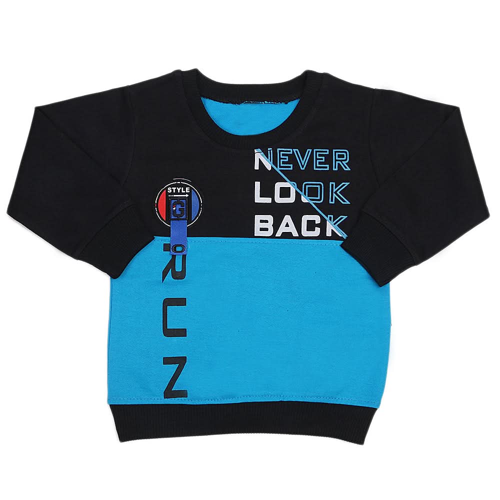 Boys Full Sleeves Terry T-Shirt - Blue, Kids, Boys T-Shirts, Chase Value, Chase Value