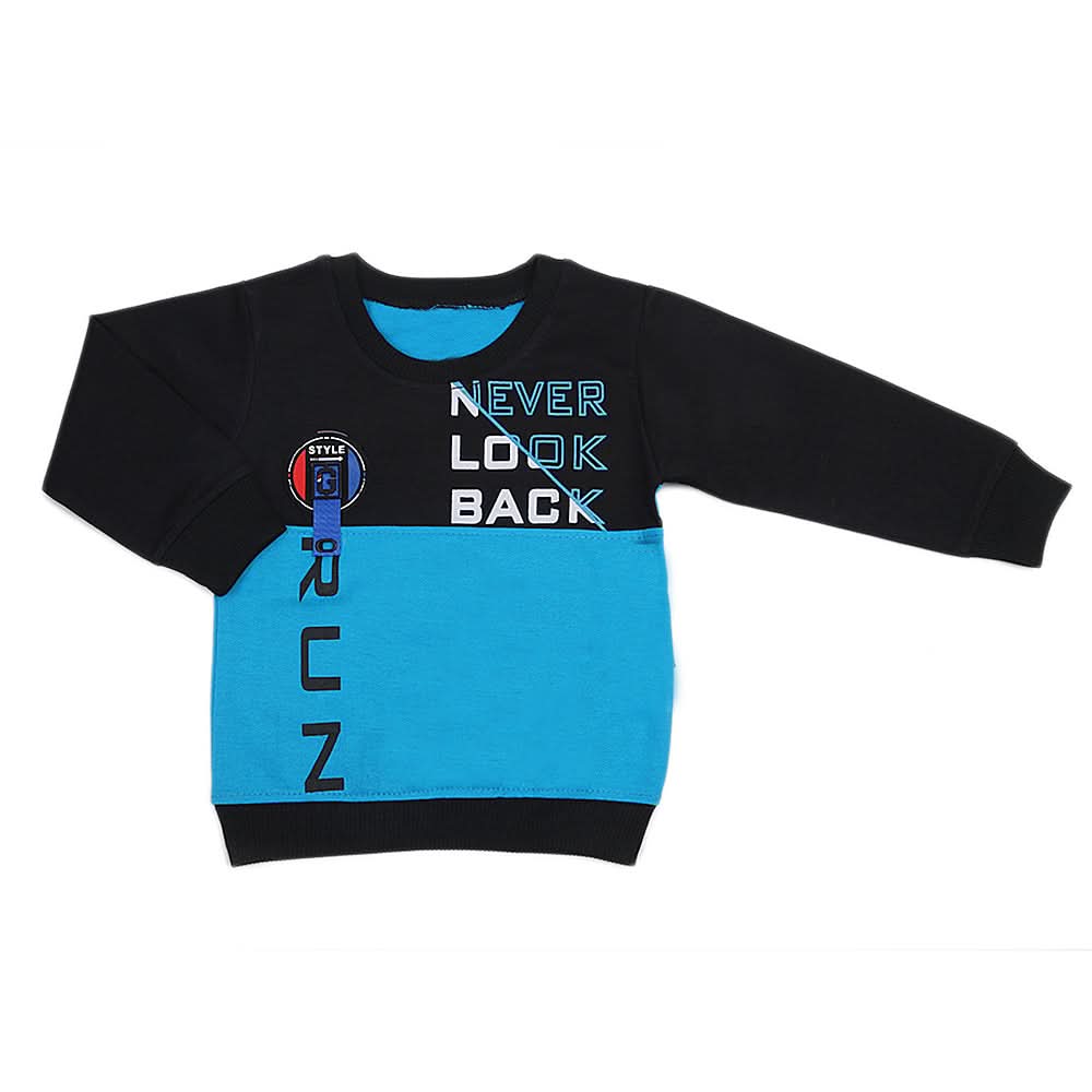Boys Full Sleeves Terry T-Shirt - Blue, Kids, Boys T-Shirts, Chase Value, Chase Value