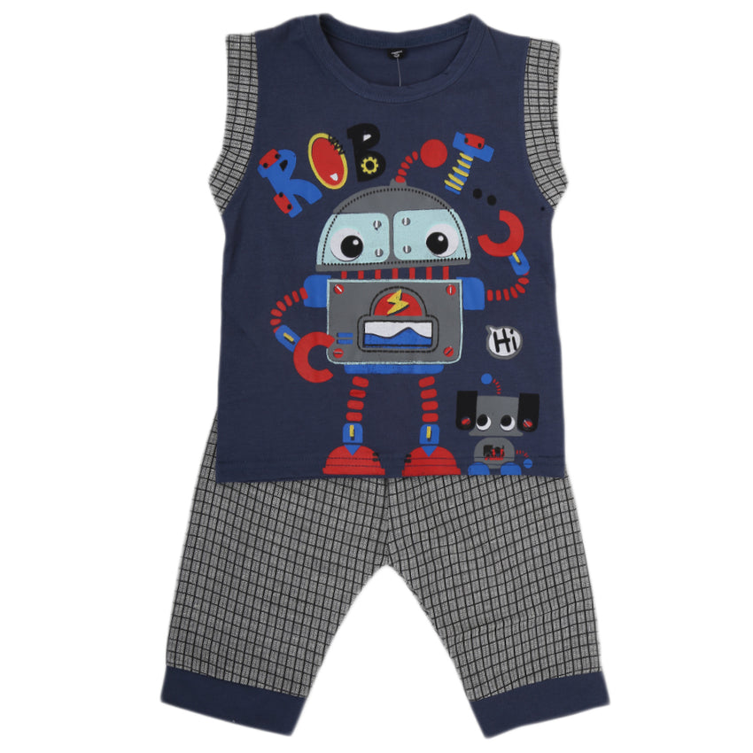 Boys Sando Suit SML S-01 - Blue, Kids, Boys Sets And Suits, Chase Value, Chase Value