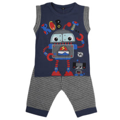 Boys Sando Suit SML S-01 - Blue, Kids, Boys Sets And Suits, Chase Value, Chase Value