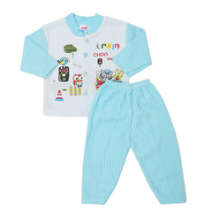 Newborn Boys Polar Full Sleeves Suit - Blue, Kids, New Born Boys Sets And Suits, Chase Value, Chase Value