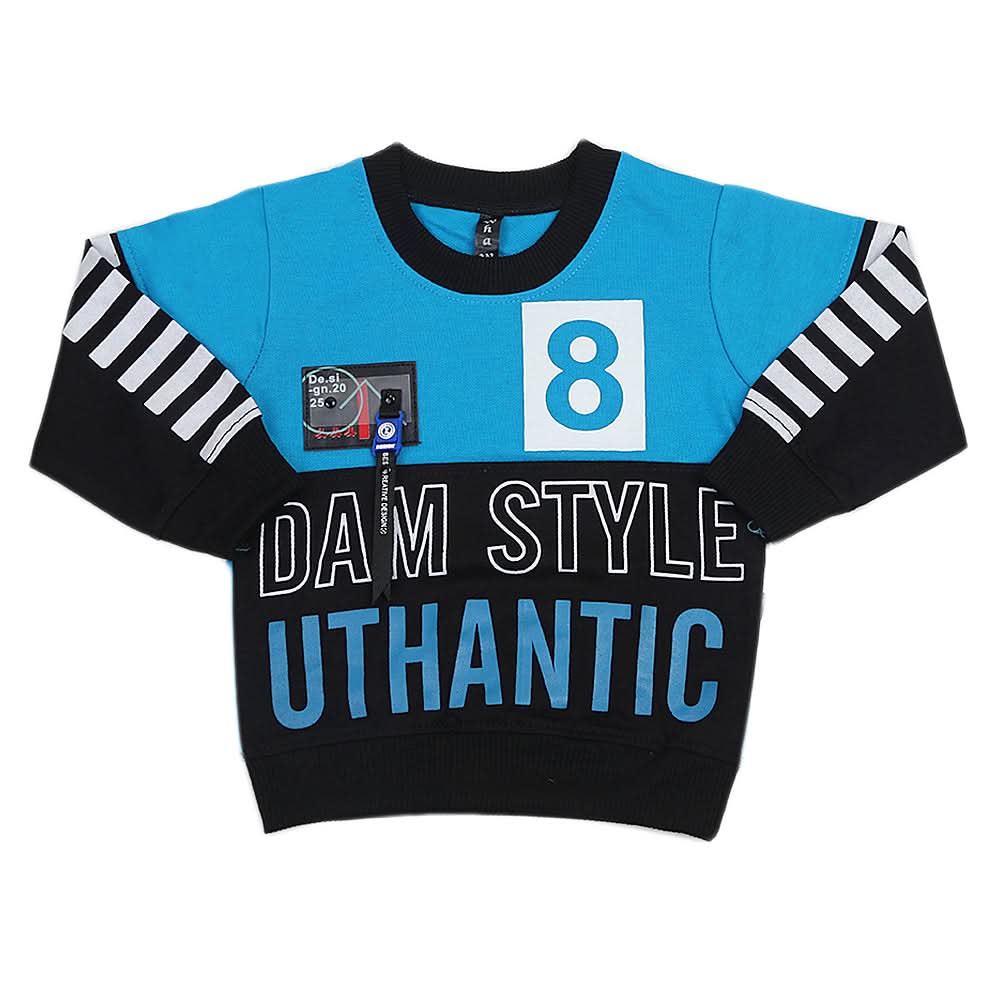 Boys Full Sleeves Terry T-Shirt - Blue, Kids, Boys T-Shirts, Chase Value, Chase Value