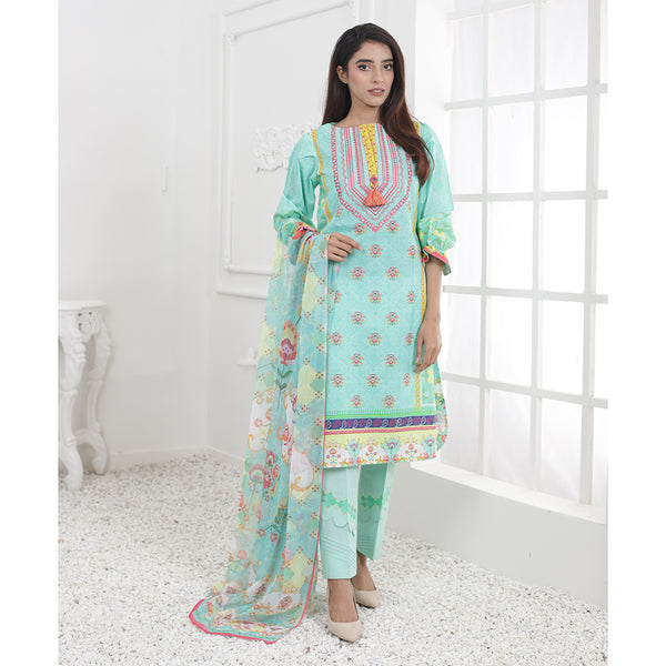 Eminent Digital Embroidered Un-Stitched 3 pcs suit - 8, Women, 3Pcs Shalwar Suit, Eminent, Chase Value