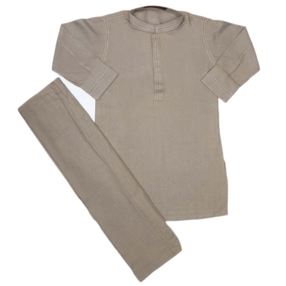 Boys Kurta Shalwar Suit - Beige, Kids, Boys Shalwar Kameez, Chase Value, Chase Value