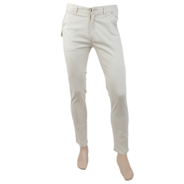 Men's Basic Cotton Pant - Off White, Men, Casual Pants And Jeans, Chase Value, Chase Value