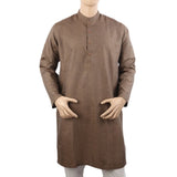 Men's Mashriq Slim Fit Kurta Plain - Brown, Men's Kurtas, Chase Value, Chase Value