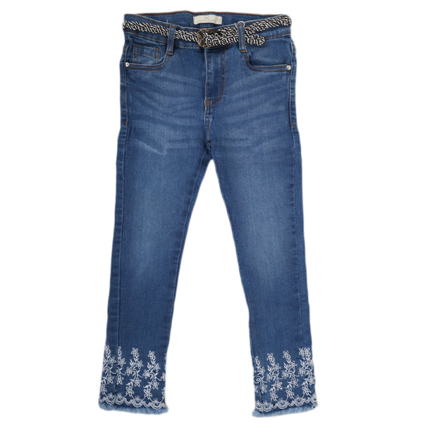 Eminent Girls Embroidered Pant - Blue, Kids, Girls Pants And Capri, Eminent, Chase Value