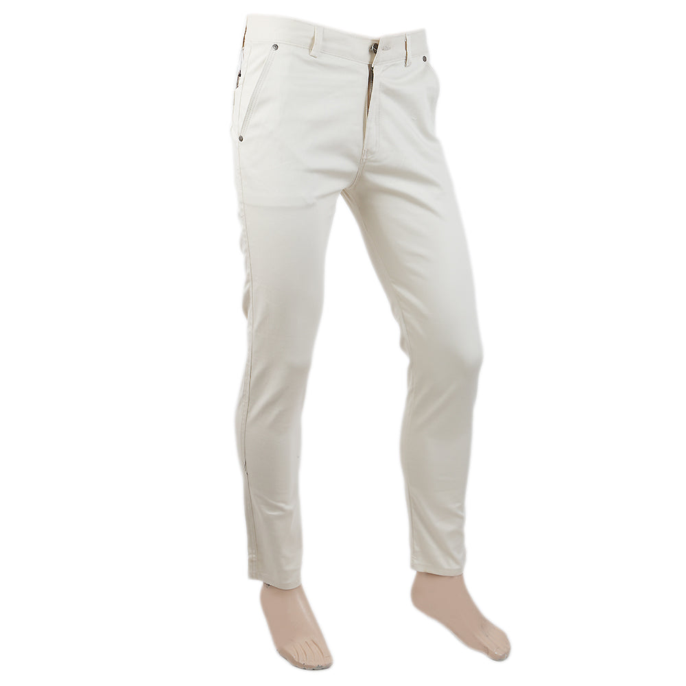 Men's Basic Cotton Pant - Off White, Men, Casual Pants And Jeans, Chase Value, Chase Value