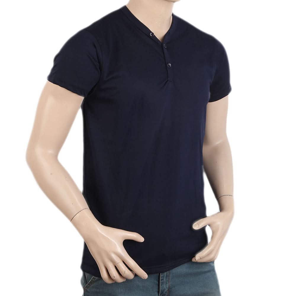 Men's Half Sleeves T-Shirt - Navy Blue, Men, T-Shirts And Polos, Chase Value, Chase Value