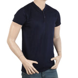 Men's Half Sleeves T-Shirt - Navy Blue, Men, T-Shirts And Polos, Chase Value, Chase Value
