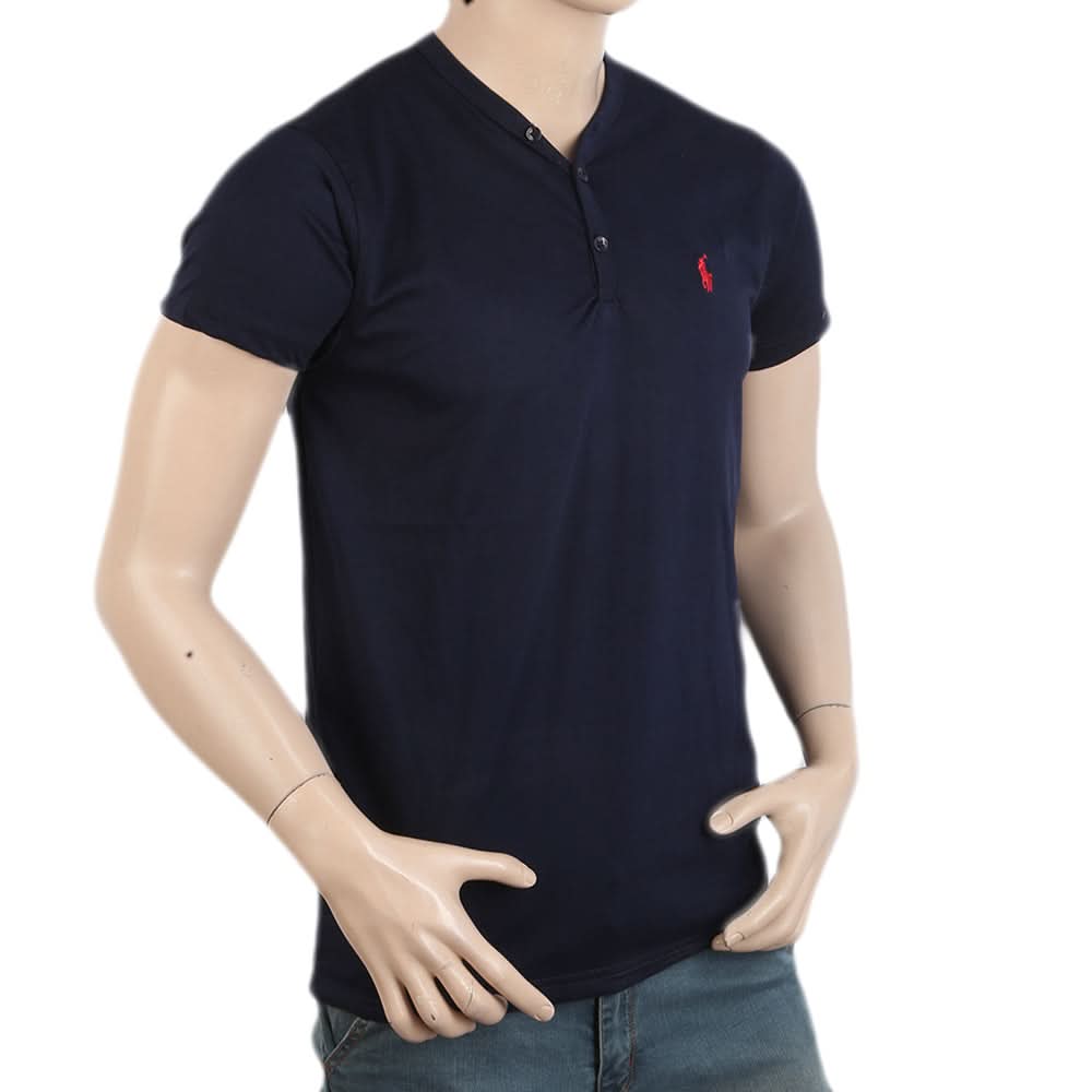 Men's Half Sleeves T-Shirt - Navy Blue, Men, T-Shirts And Polos, Chase Value, Chase Value
