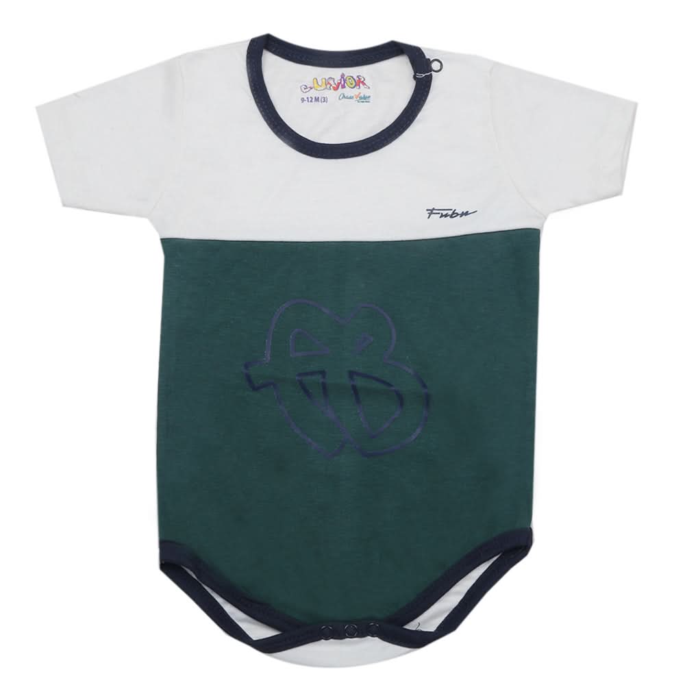 Newborn Boys Short Leg Romper - White, Kids, Newborn Boys Rompers, Chase Value, Chase Value