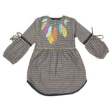 Girls Full Sleeves Embroidered Kurti 6B-237 - Beige, Kids, Girls Kurti, Chase Value, Chase Value
