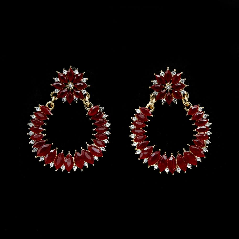 Women's Earring Bali - Maroon, Women, Earrings & Tops, Chase Value, Chase Value
