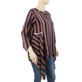 Women's Stripe Printed Western Top-02 - Dark Blue, Women T-Shirts & Tops, Chase Value, Chase Value