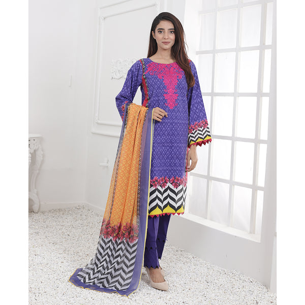 Eminent Digital Embroidered Un-Stitched 3 pcs suit - 5, Women, 3Pcs Shalwar Suit, Eminent, Chase Value