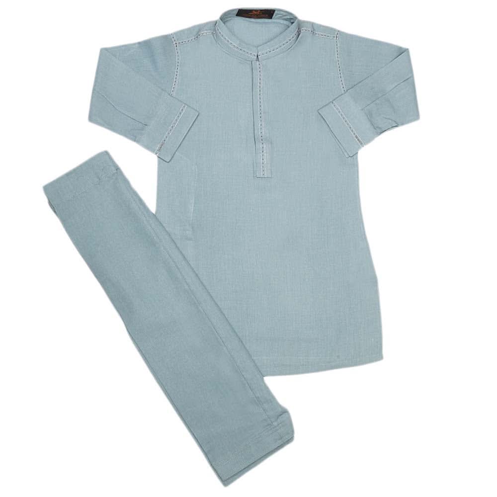 Boys Kurta Shalwar Suit - Steel Blue, Kids, Boys Shalwar Kameez, Chase Value, Chase Value