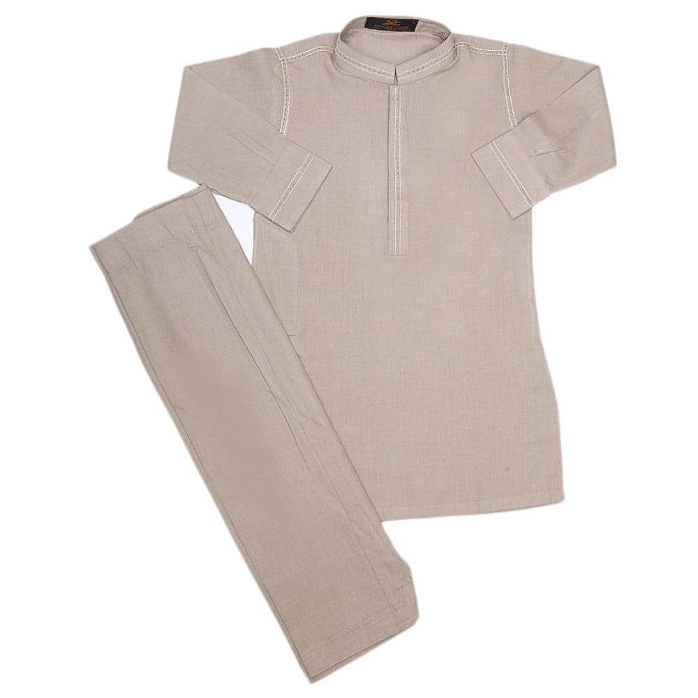 Boys Kurta Shalwar Suit - Light Grey, Kids, Boys Shalwar Kameez, Chase Value, Chase Value