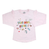 Girls Full Sleeves Jersey T-Shirt - Light Pink, Kids, Girls T-Shirts, Chase Value, Chase Value